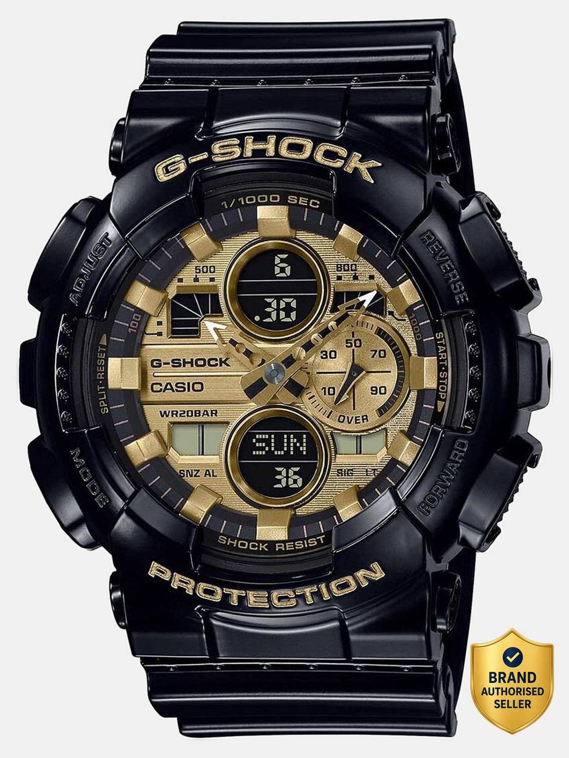 CASIO GA-140GB-1A1DR G-SHOCK Black-Gold Men's Watch - Image 1