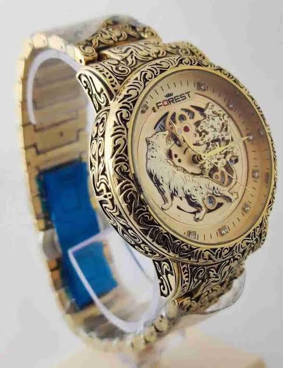 House of Common Forest Luxury Lion Golden Dial Men's Watch - Image 3