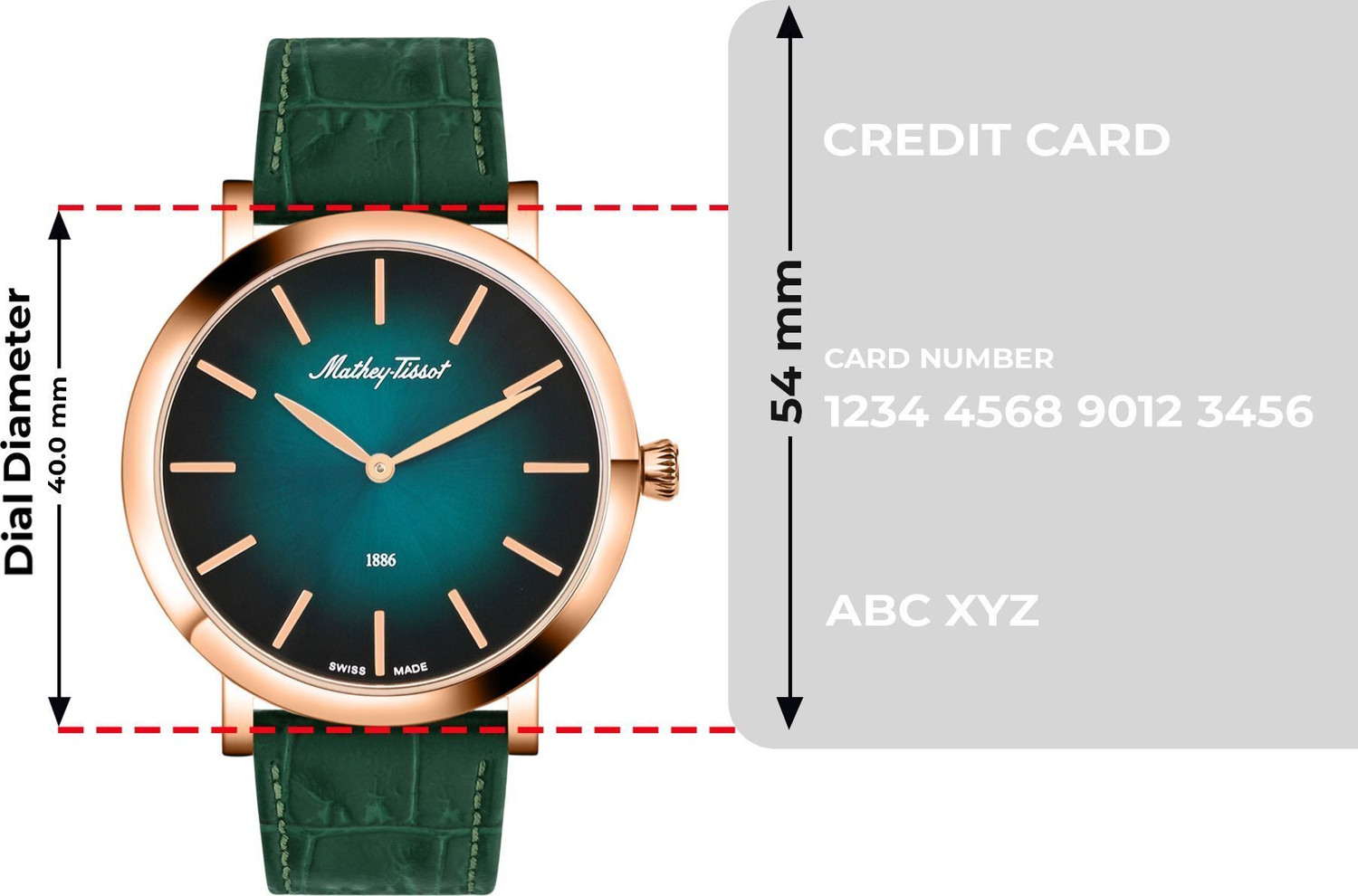 Image of Mathey-Tissot Swiss Made Green Dial Classic Analog Watch - For Men