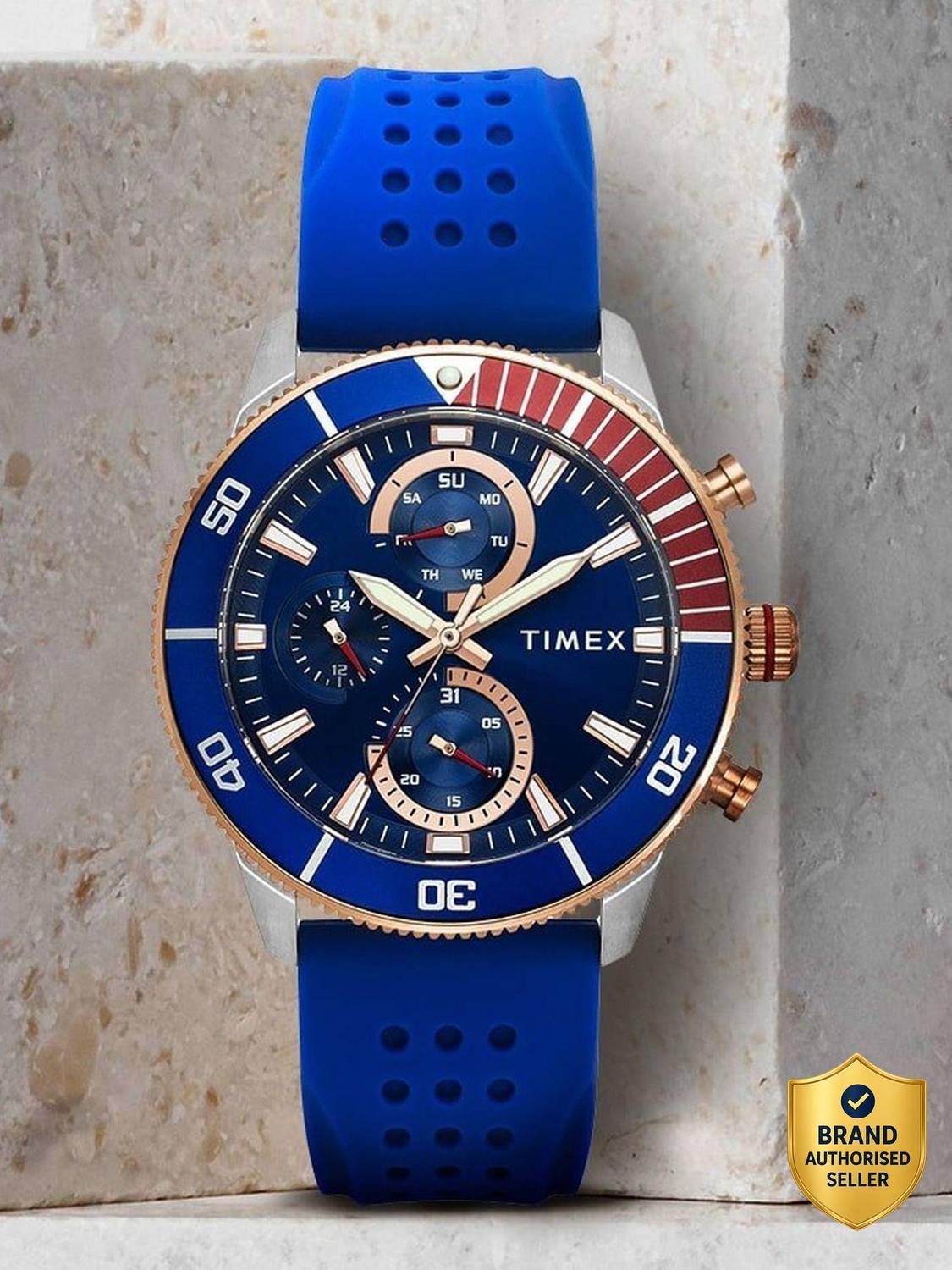 TIMEX Multifunction Dark Blue Dial Analog Watch - Men
