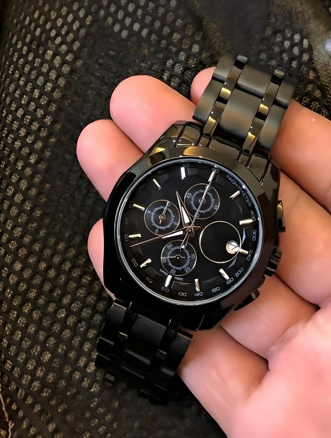 Lucifer T SHORT FULL BLACK MEN WATCH - Image 1