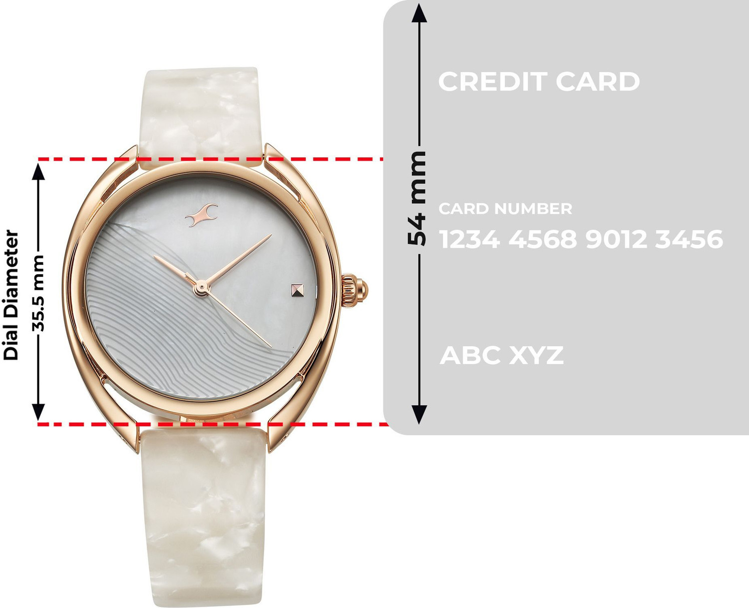 Image of Fastrack Fastrack Younique MOP Dial Rose Gold Acetate & MetalStrap Analog Watch - For Girls