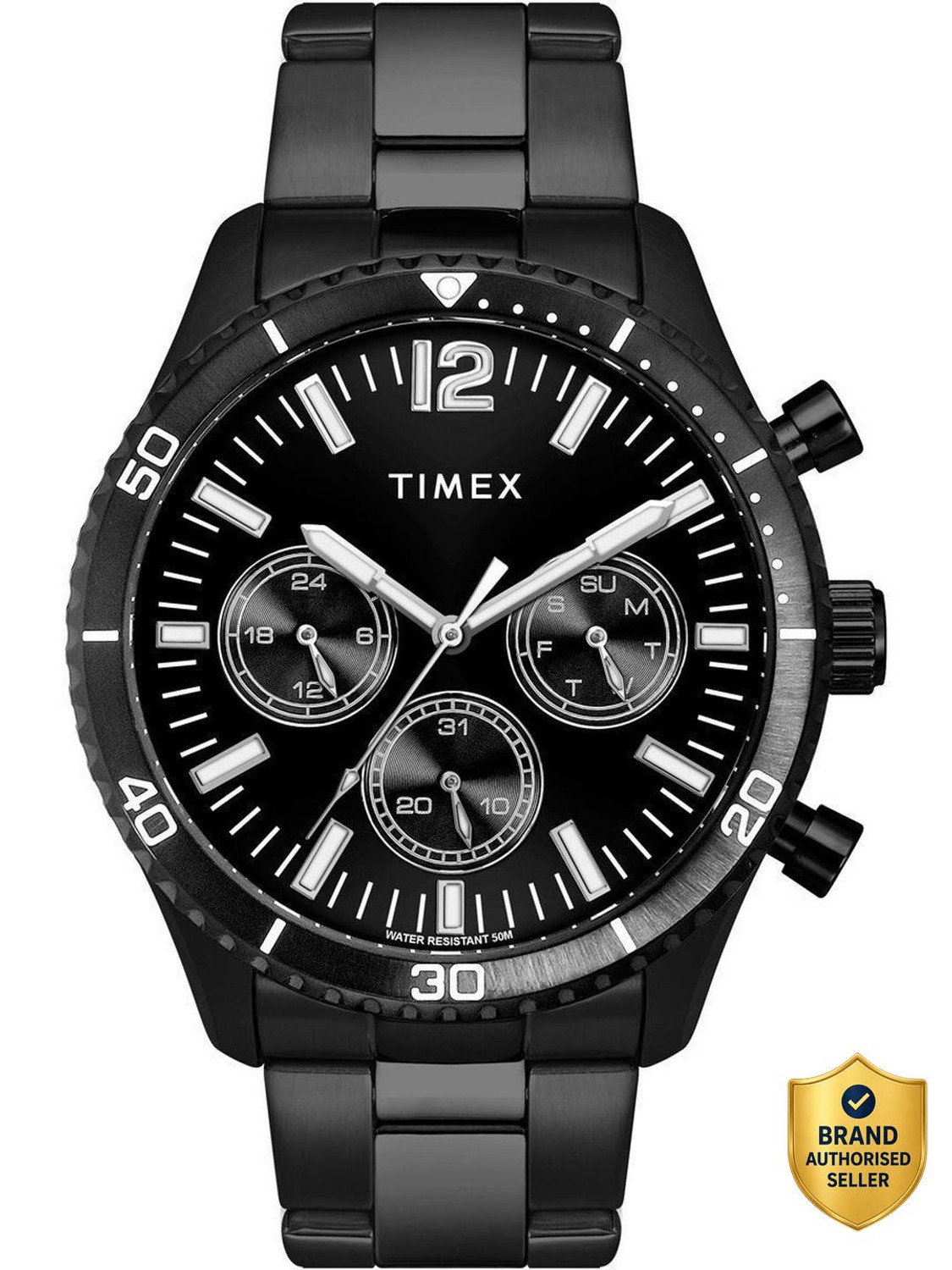 Image of TIMEX Round 43mm Black Dial Analog Watch - For Men