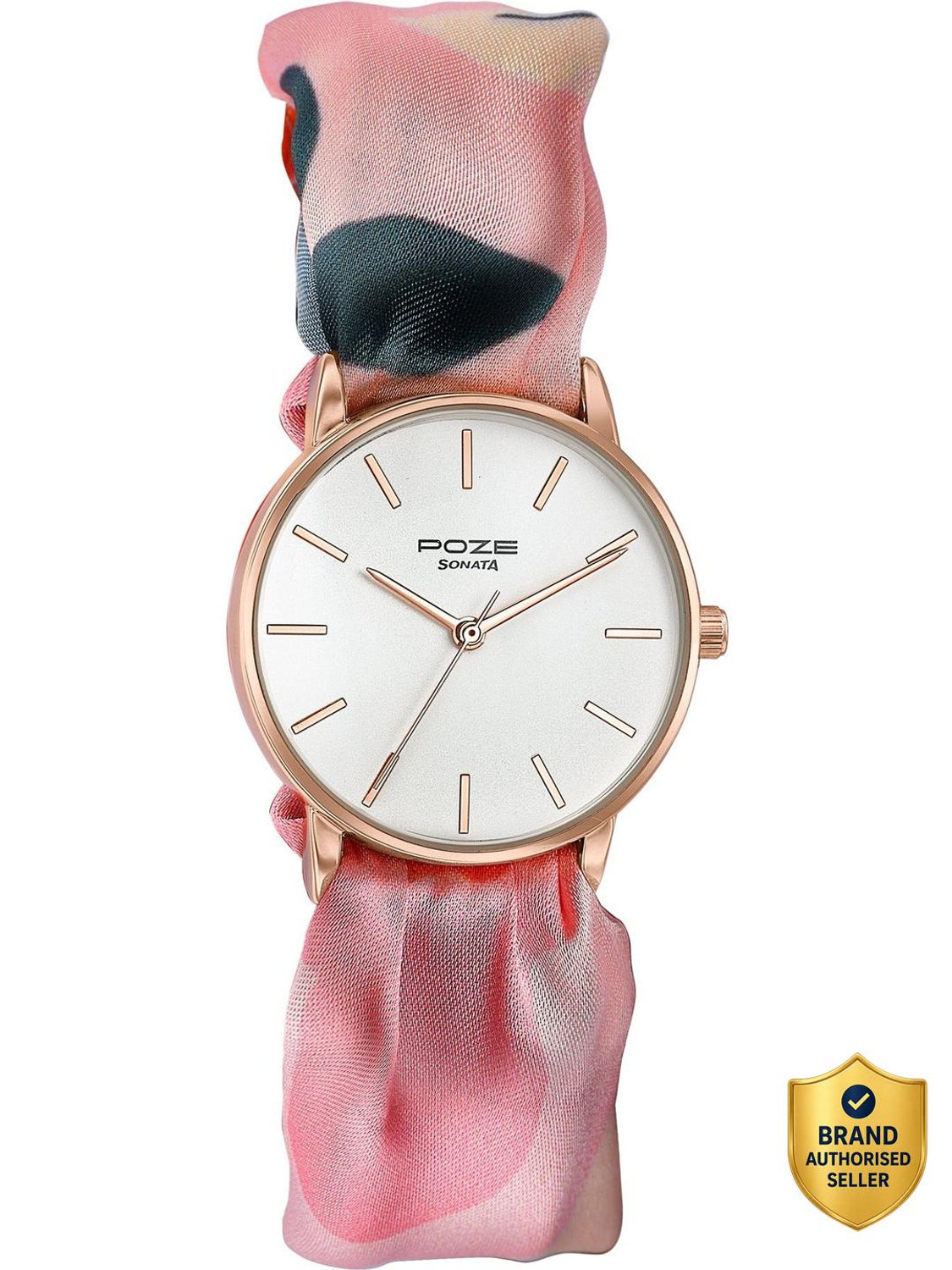 Image of SONATA drop 5 from Poze Sonata Poze Summer Blooms Quartz White Round Dial Women's Watch Analog Watch - For Women