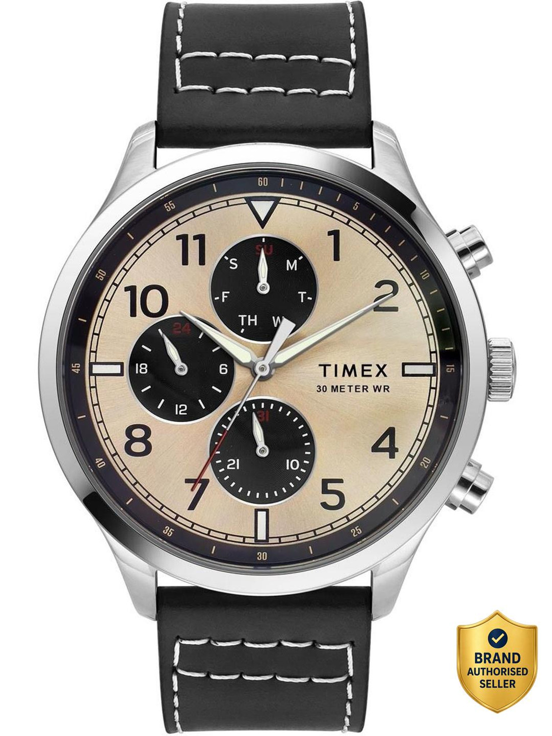 Image of TIMEX TWEG23900 Trendline Round 45mm Brown Dial Analog Watch - For Men