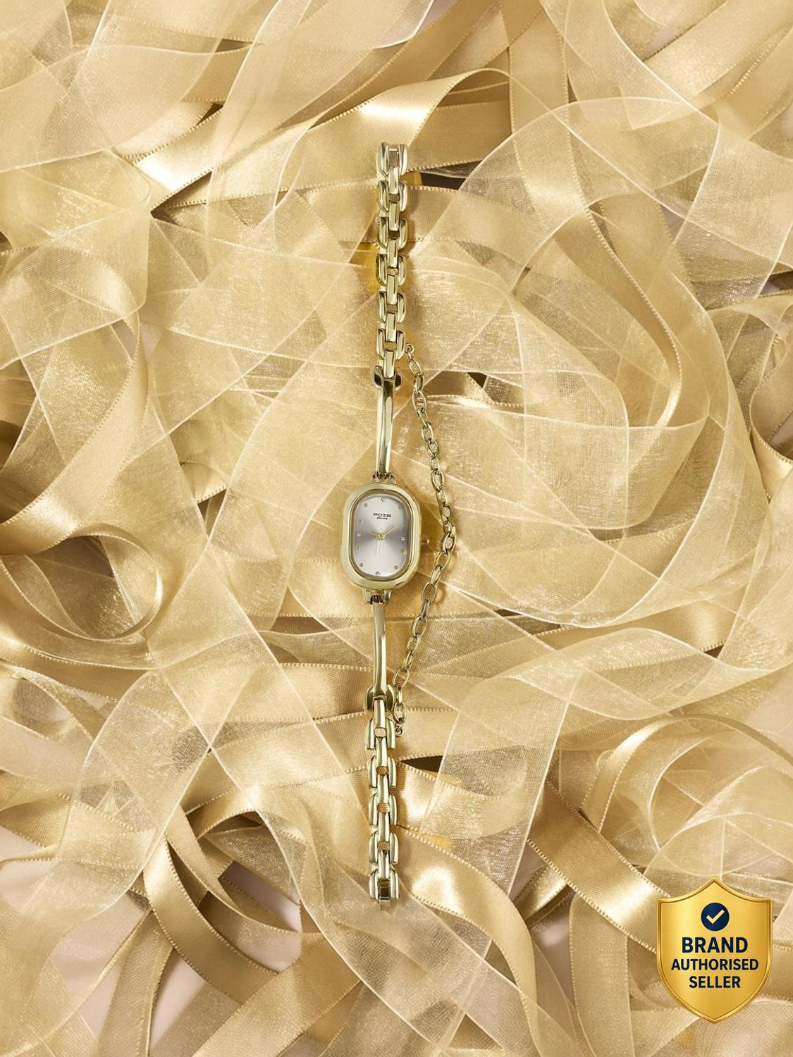 Image of SONATA Poze 8 Poze 8 Quartz Gold Dial with Jewellery Accessory Analog Watch - For Women