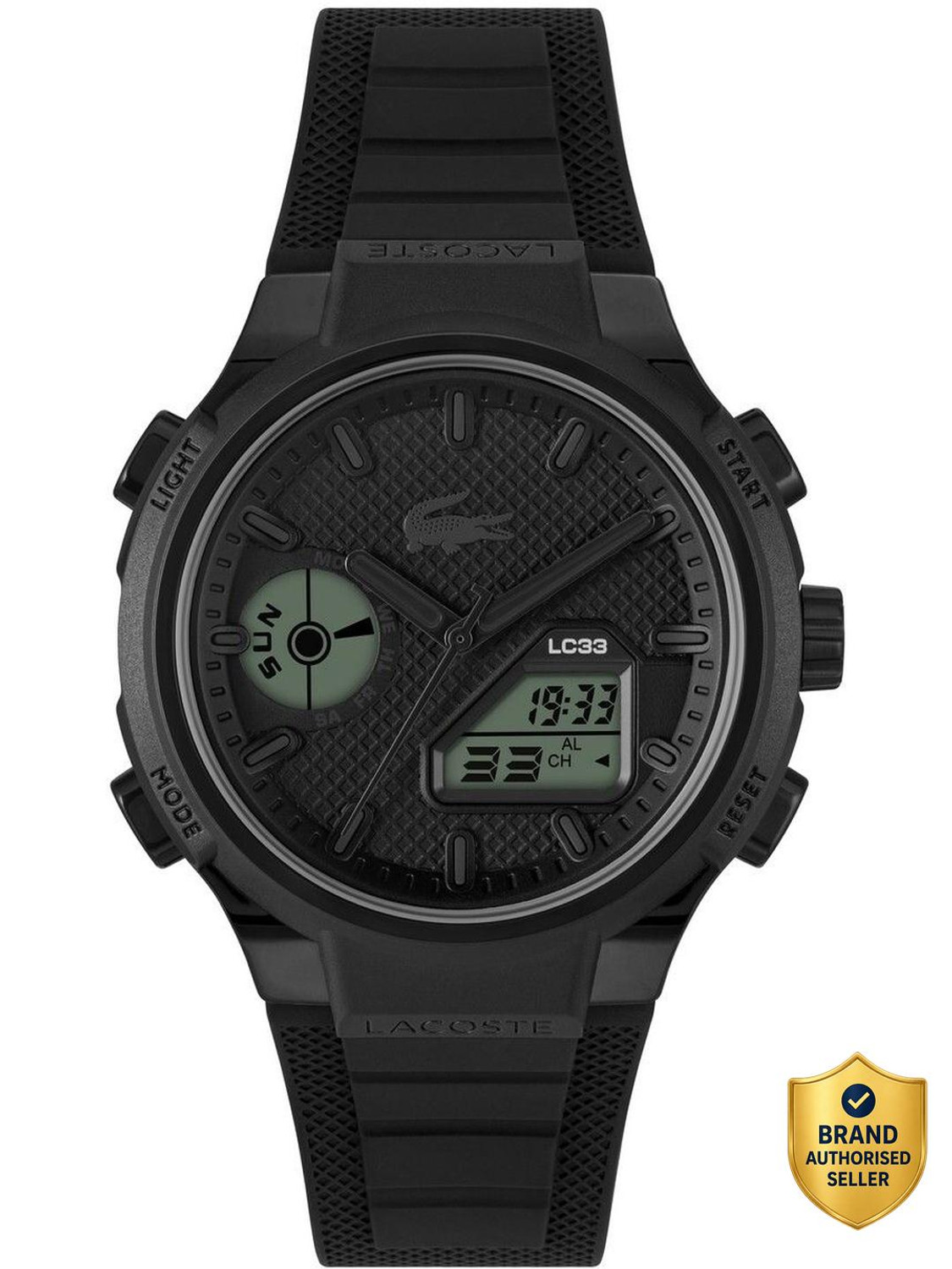 Image of LACOSTE LC33 Lacoste Lc33 Qtz Basic Black Round Dial Men's Watch - 2011447 Analog Watch - For Men