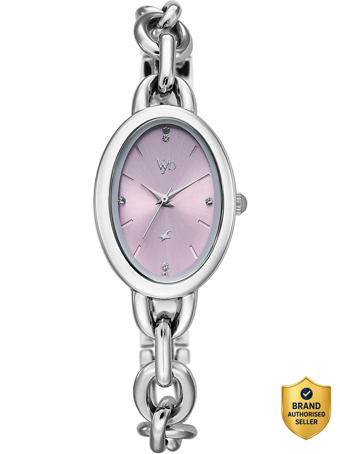 Image of Fastrack Fastrack Vyb Manifester Fastrack Vyb Manifester Quartz Lilac Dial Silver Alloy Strap Analog Watch - For Women