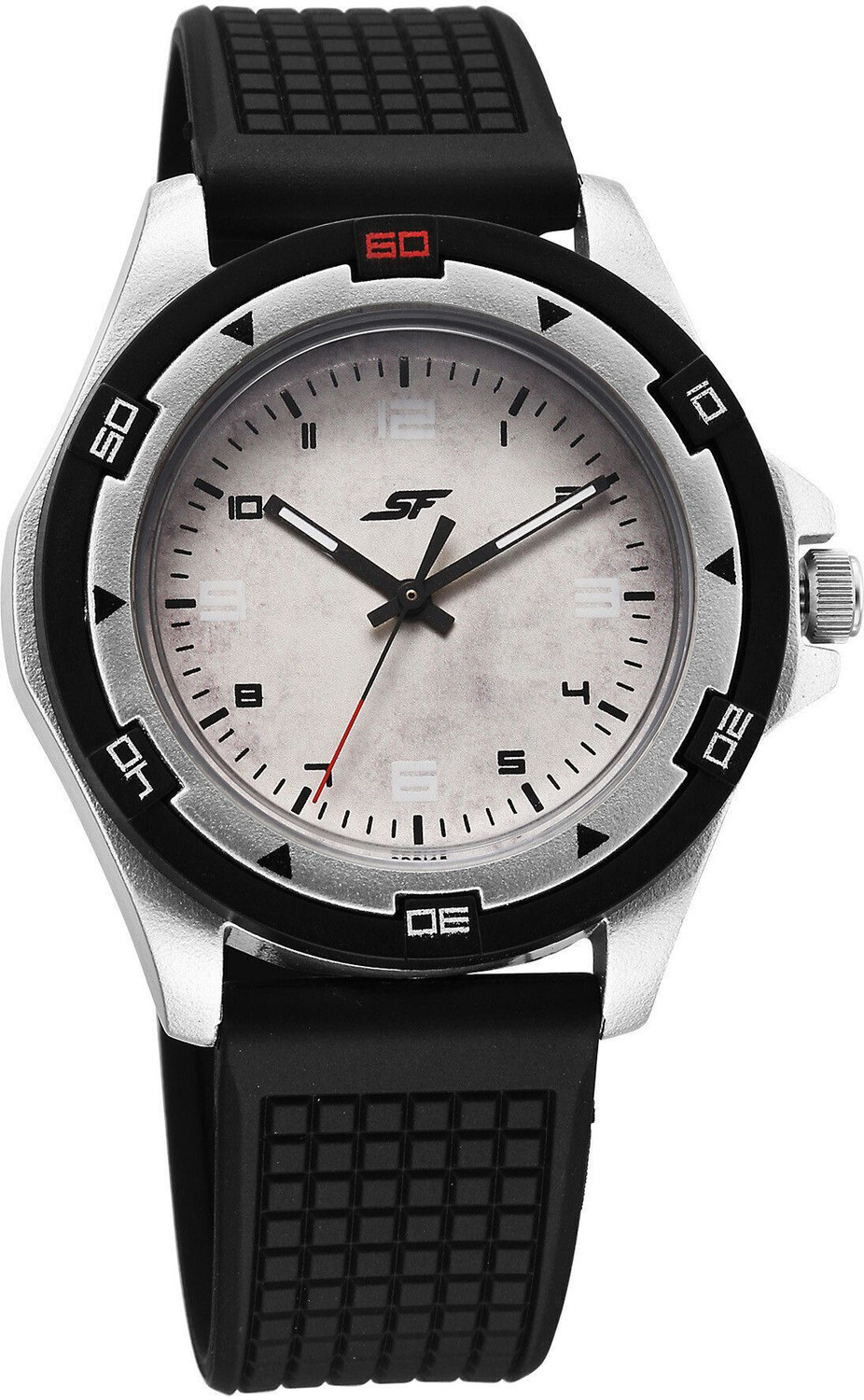 Image of SONATA Sporty Analog Analog White Dail With Black Plastic Strap Analog Watch - For Men