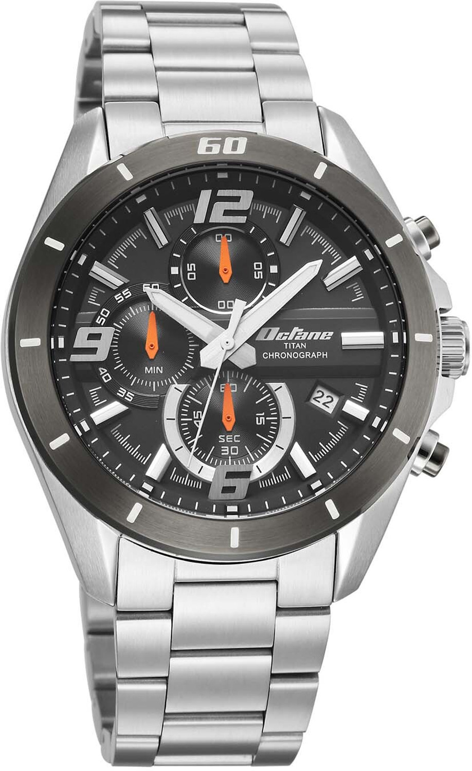 Image of Titan Octane Velocity Octane Velocity P3H + Chrono Black Dial Silver Stainless Steel Strap Analog Watch - For Men
