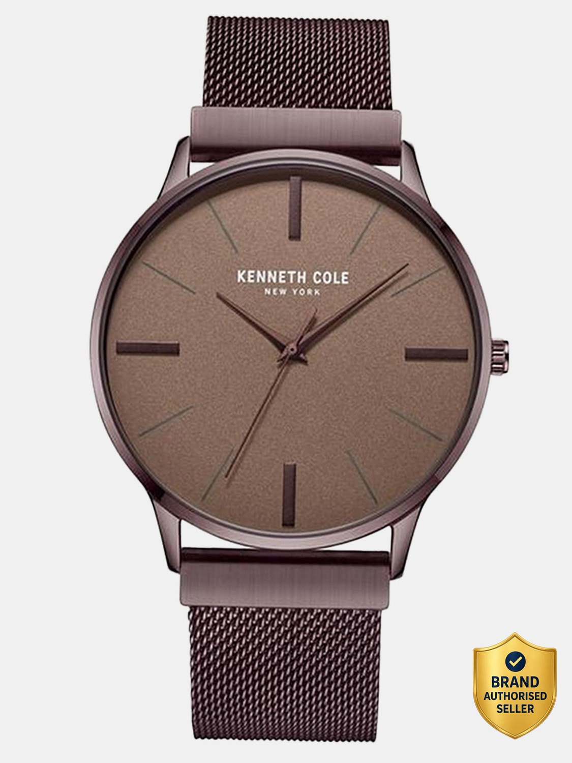 Image of Kenneth Cole Modern Classic Kenneth Cole Brown Dial Brown Stainless Steel Strap Analog Watch - For Men