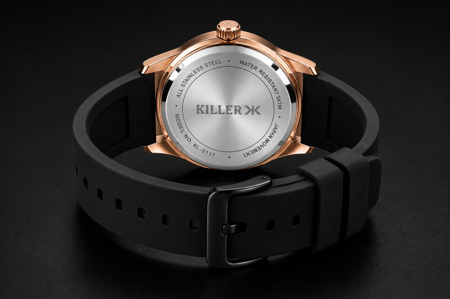Image of KILLER Elegant Brown Dial & Rose Gold Finish - Sophisticated Everyday Luxury Analog Watch - For Men
