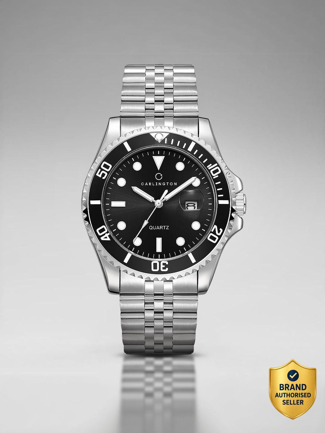 Image of Carlington CT 4030 Steel Black Analog Watch - For Men