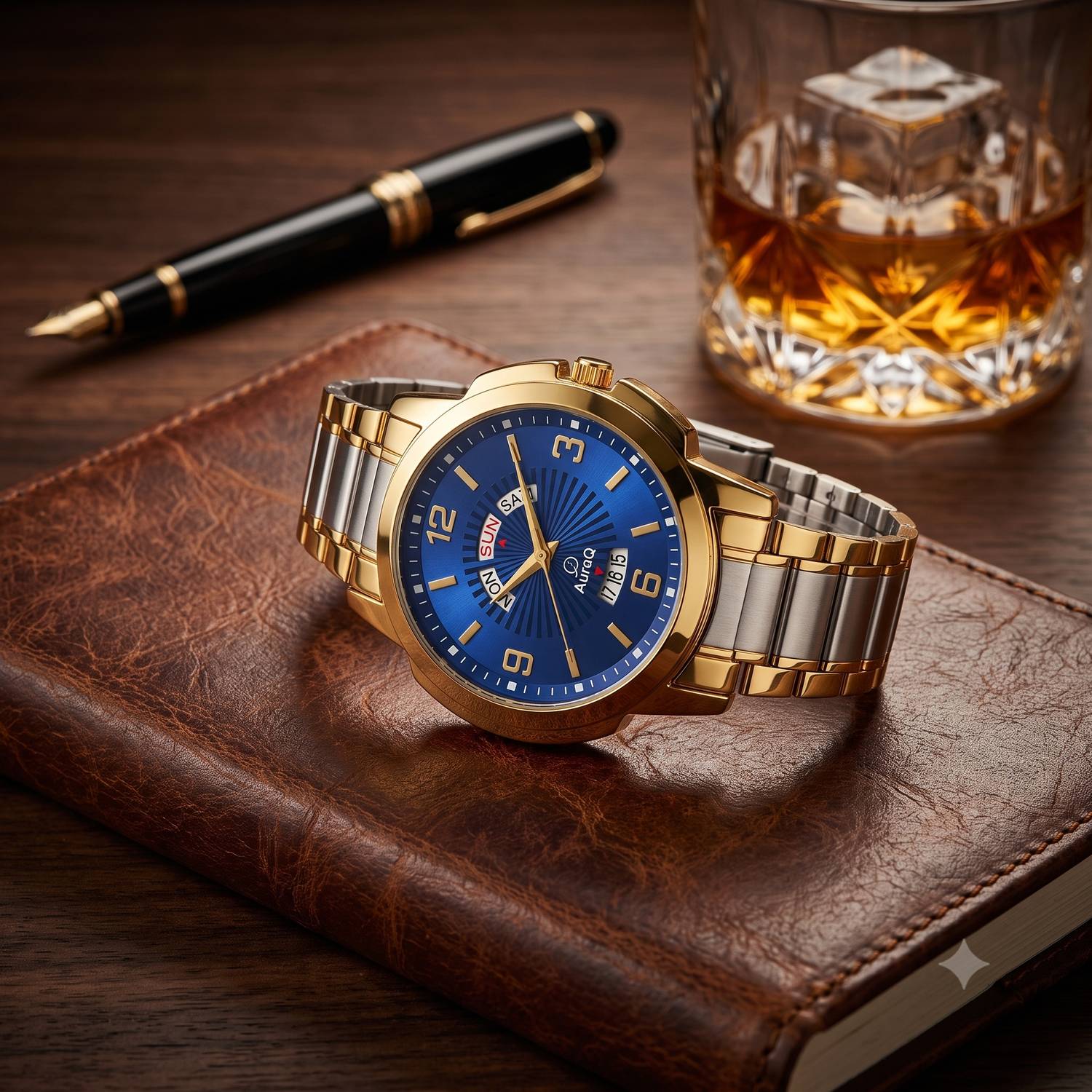 AuraQ Stylish Quartz Wrist Watch for Men - Image 4