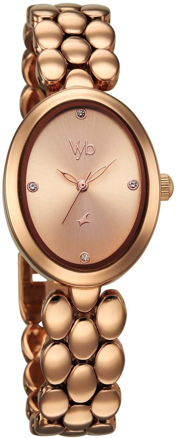 Image of Fastrack Vyb Enigma Fastrack Vyb Enigma Quartz Rose Gold Dial Rose Gold Alloy Strap Analog Watch - For Women