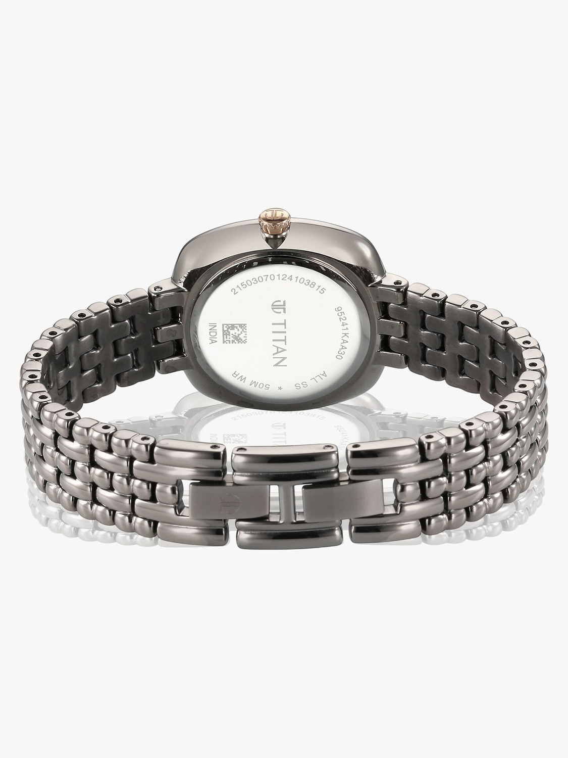 Image of Titan Titan Aura Grey MOP Dial Grey Stainless Steel Strap Analog Watch - For Women