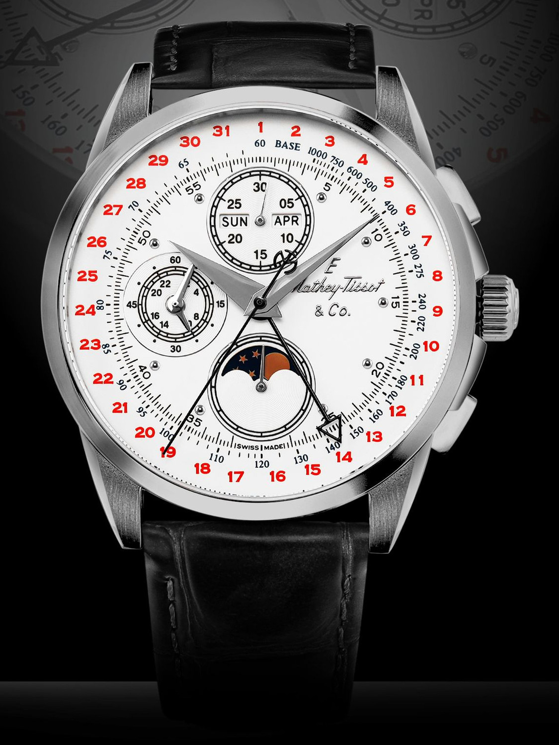 Image of Mathey-Tissot Winter-25 Swiss Made Automatic Landeron 78 Movement White Dial Analog Watch - For Men