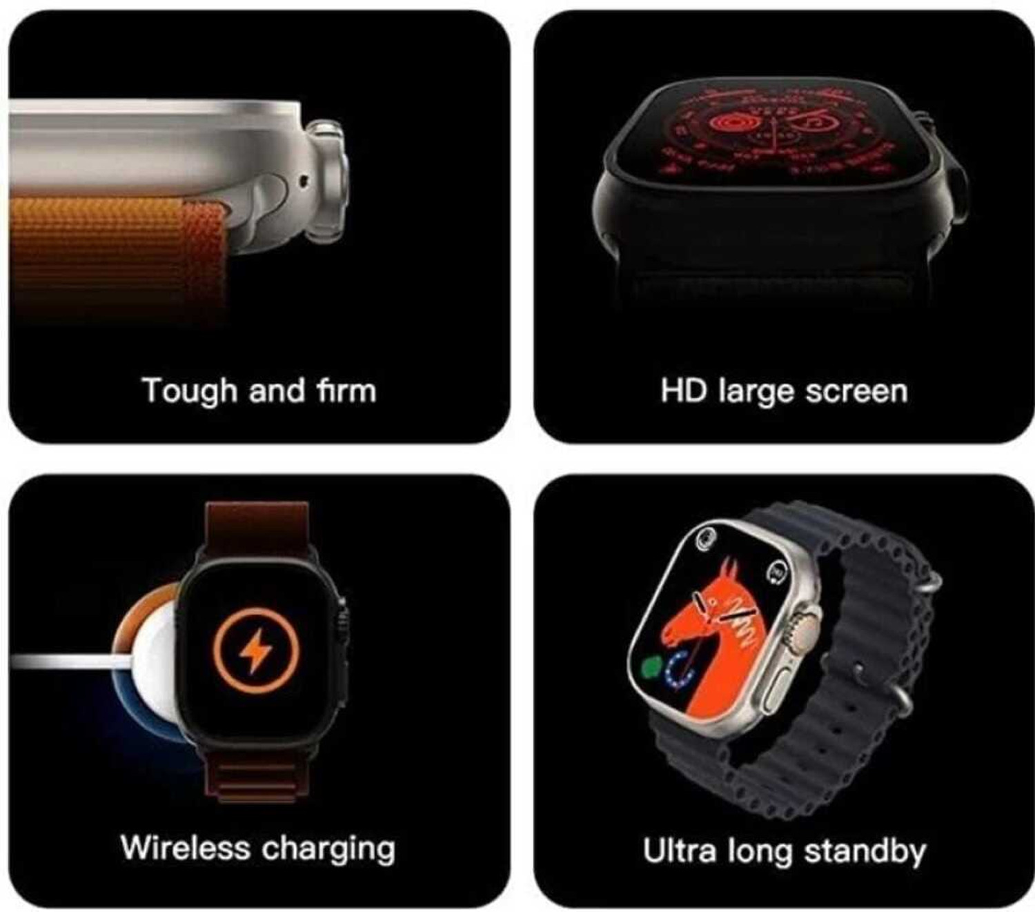 Image of SHYAM Ultra T800 Series 8 Bluetooth Call Fitness Bracelet Magnetic Charging Ultra T800 Series 8 Watch Bluetooth Call Fitness Bracelet Magnetic Charging Digital Watch - For Men & Women