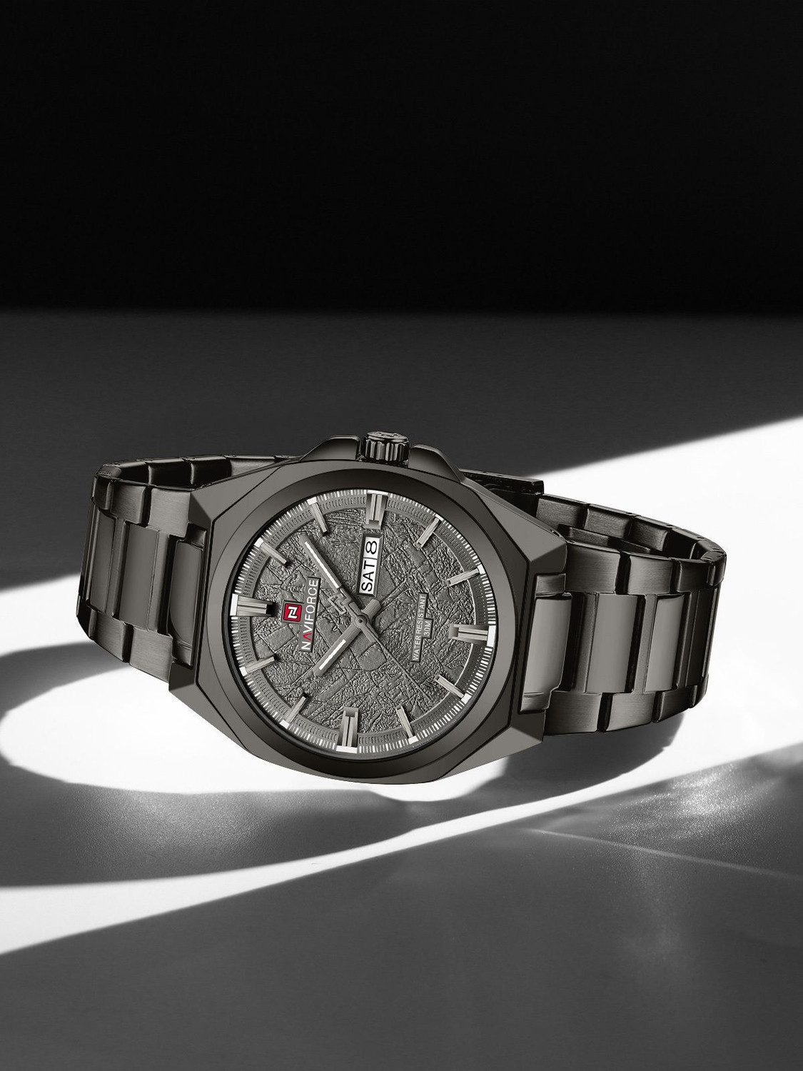 Image of NAVIFORCE NF9273 Elite Grey Stainless Steel Designer Watch on Steel Strap Analog Watch - For Men