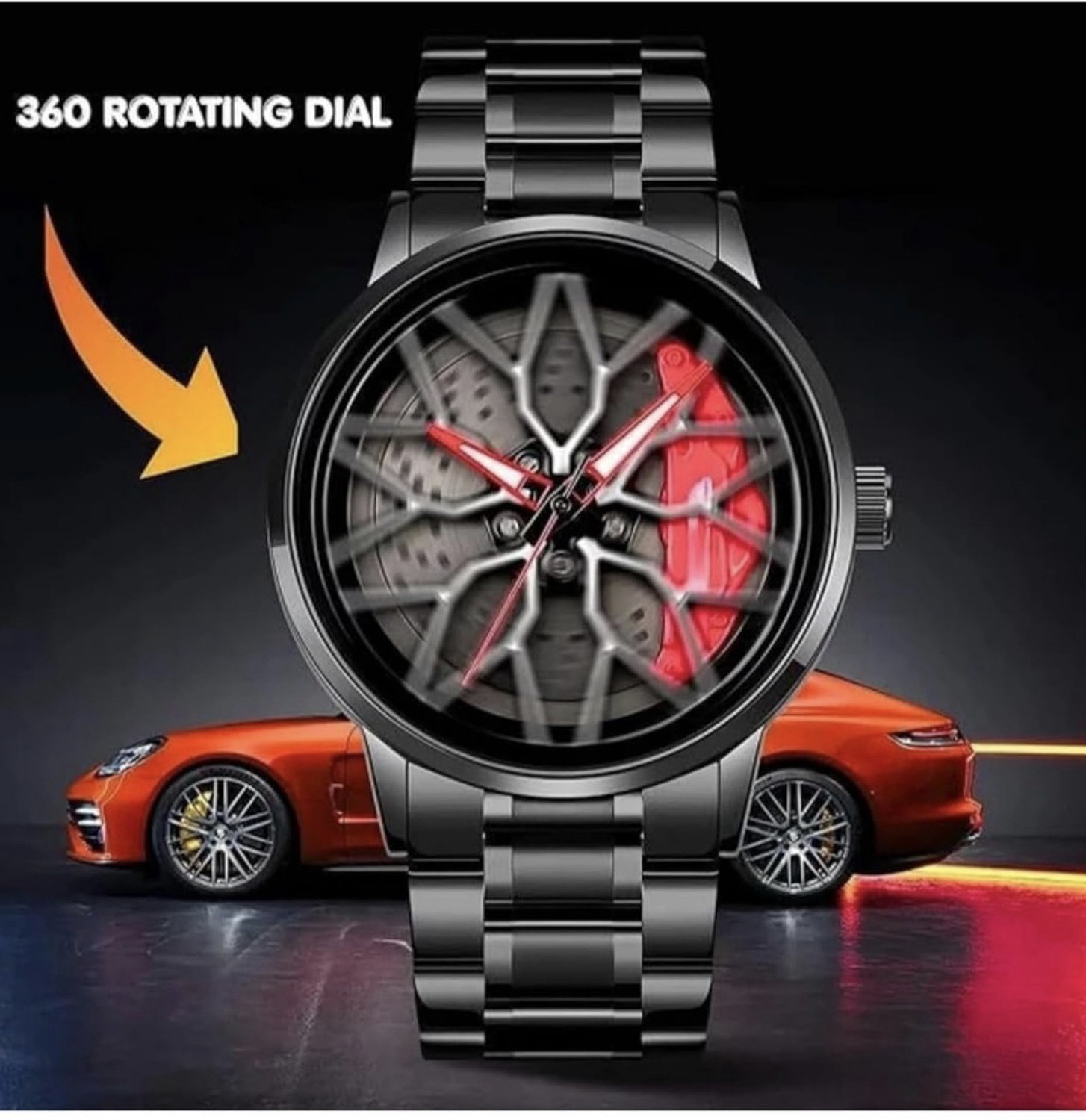Image of Glowstation Black wheel watch Analog Watch - For Boys
