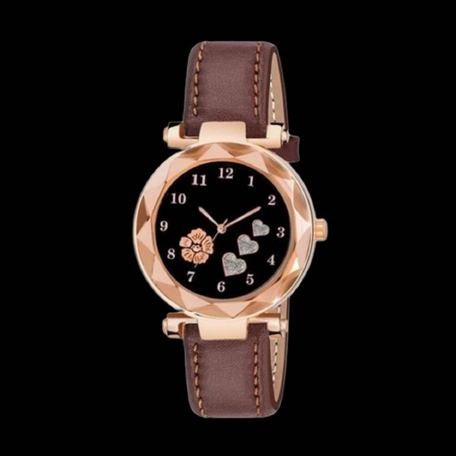 Anaiza W 3 HEART-BROWN Analog Watch  - For Women