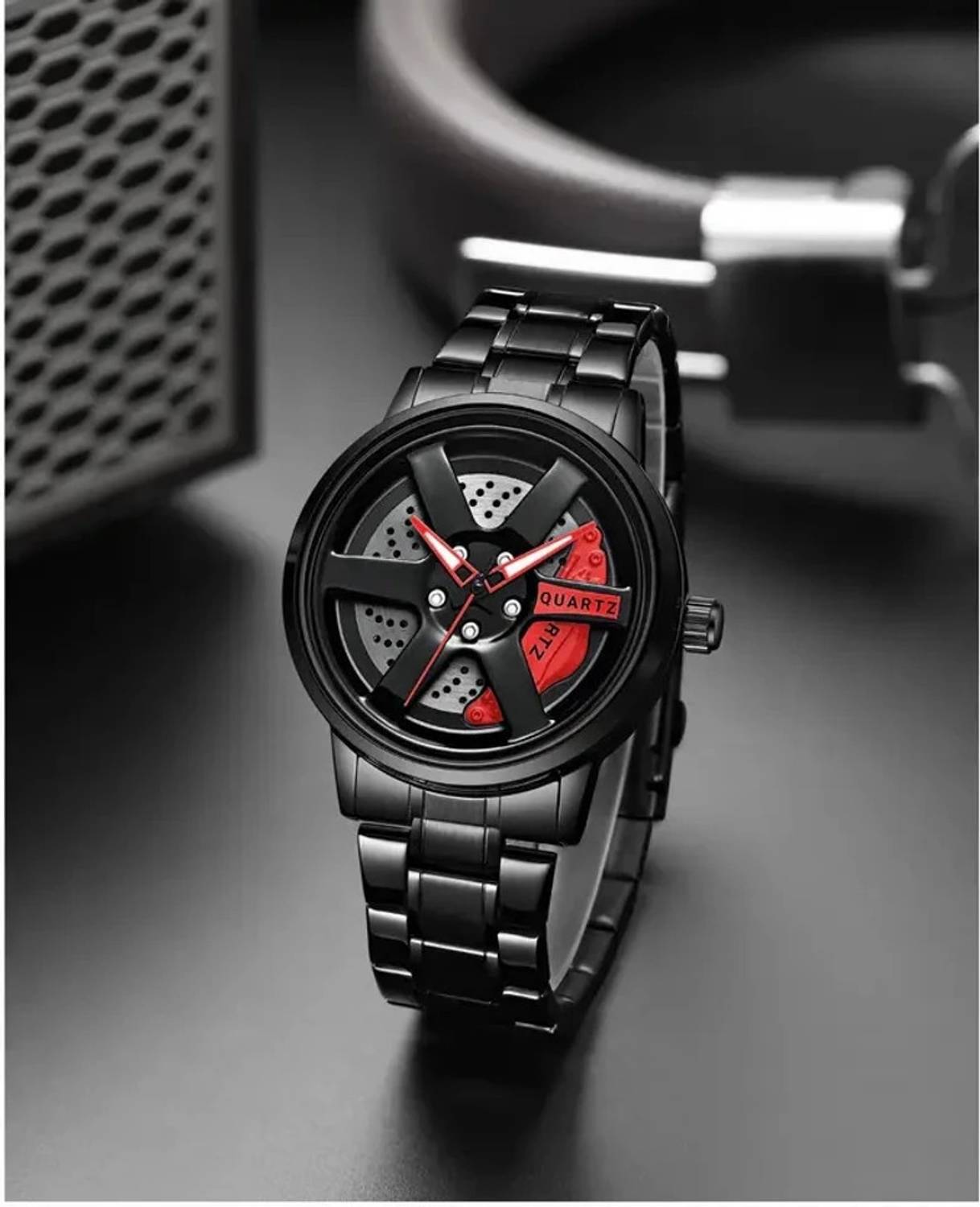 Amience Spinning Wheel Red Watch for Men - Image 3