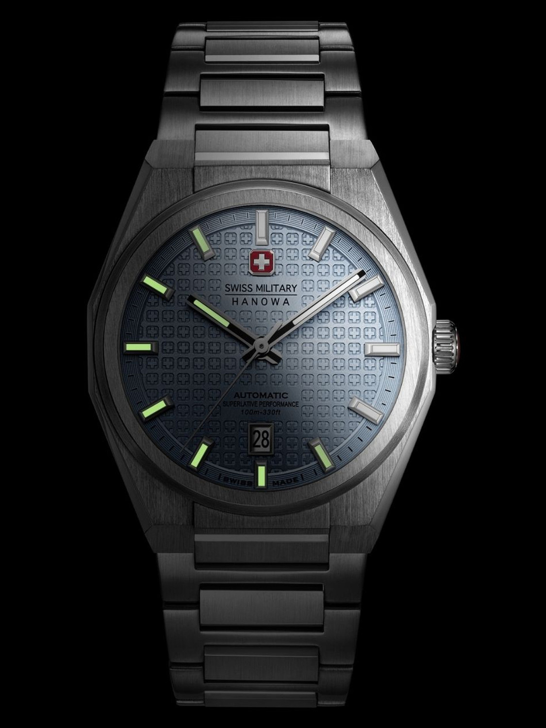 Image of Swiss Military Hanowa AVALANCHE ICON Blue Round Dial Comes With Swiss Made Automatic Watch For Men's Analog Watch - For Men SMWGL0006904