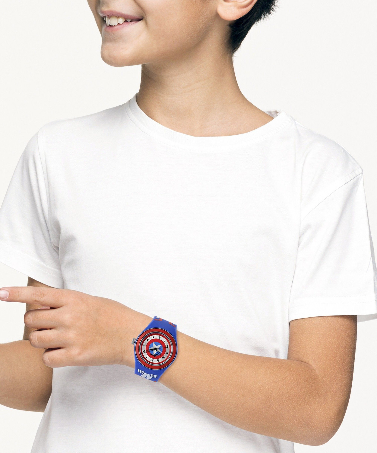 Image of Zoop byTitan Zoop Marvel Avengers Multicolour Dial Blue PlasticStrap Analog Watch - For Boys