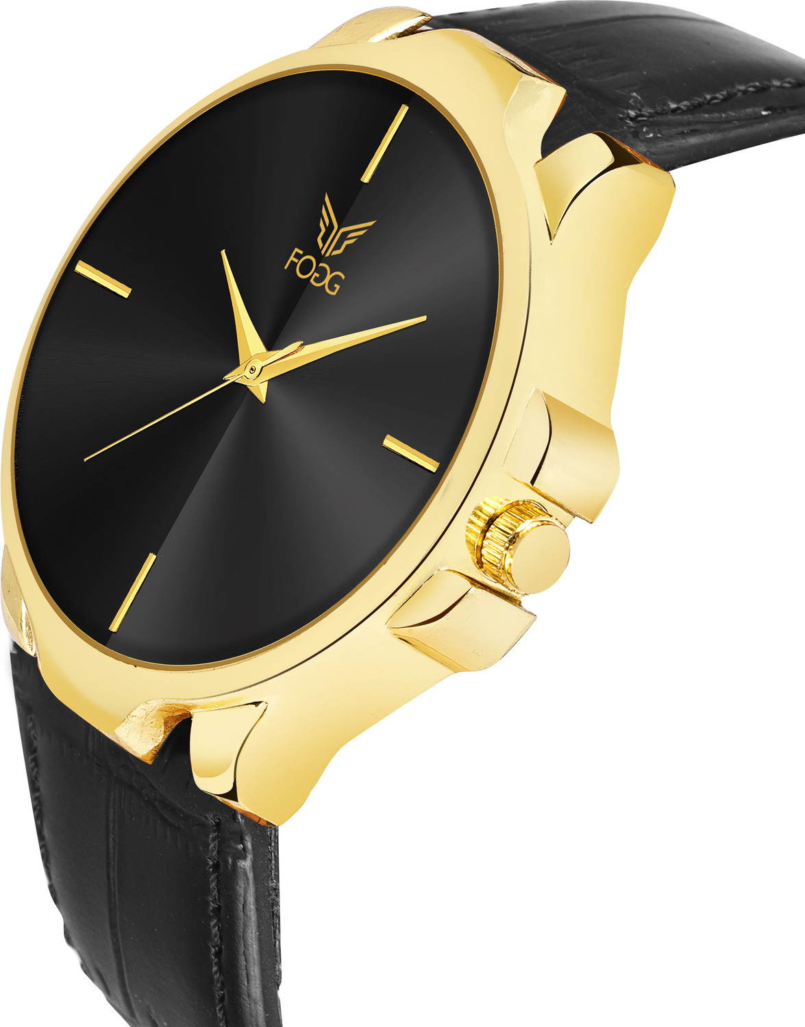 Image of FOGG 1214-Black Big Dial Analog Watch - For Men