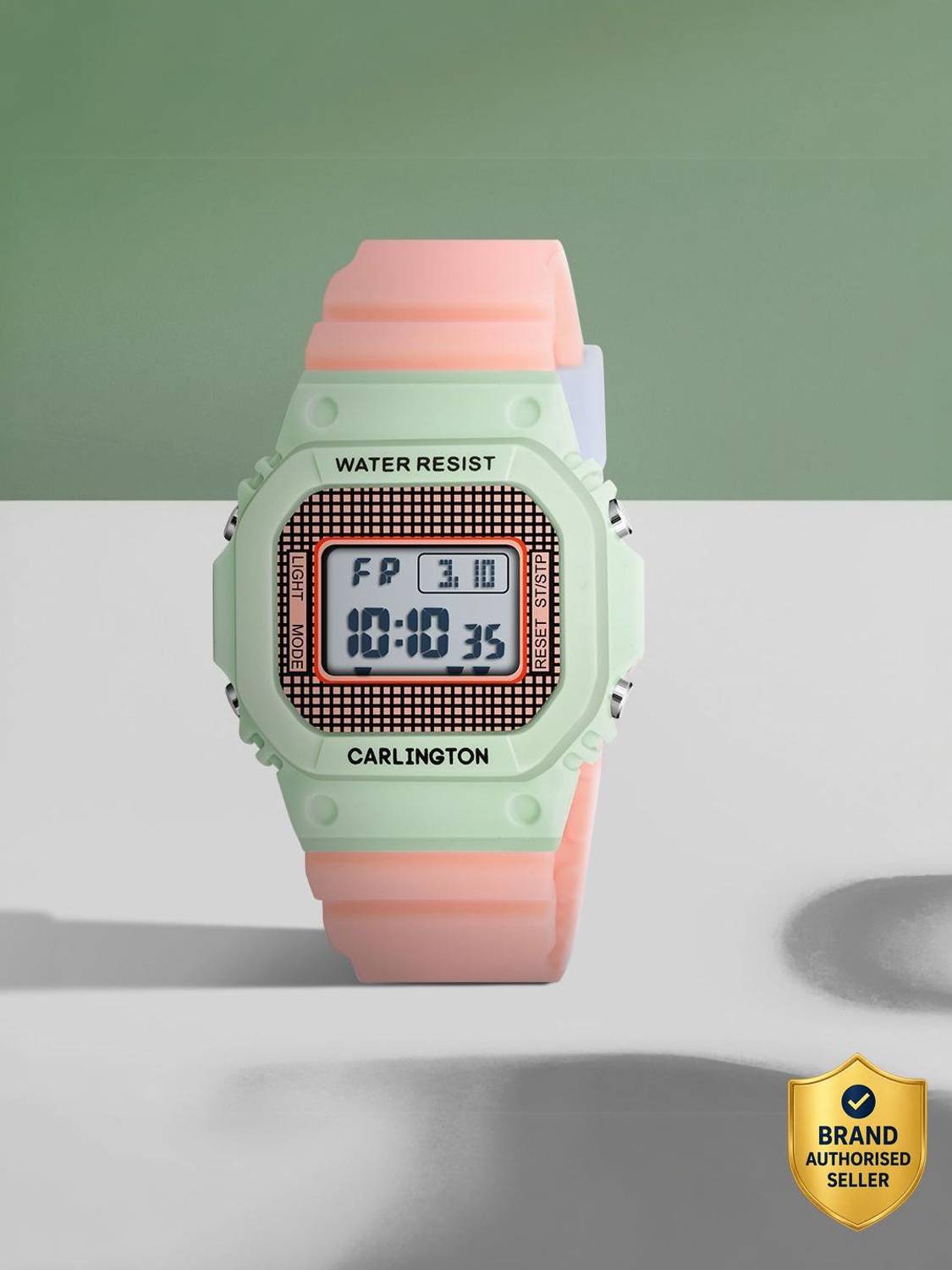 Carlington Junior 718 Green Pink Carlington Kids series Multi Function Working Digital Watch  - For Boys & Girls
