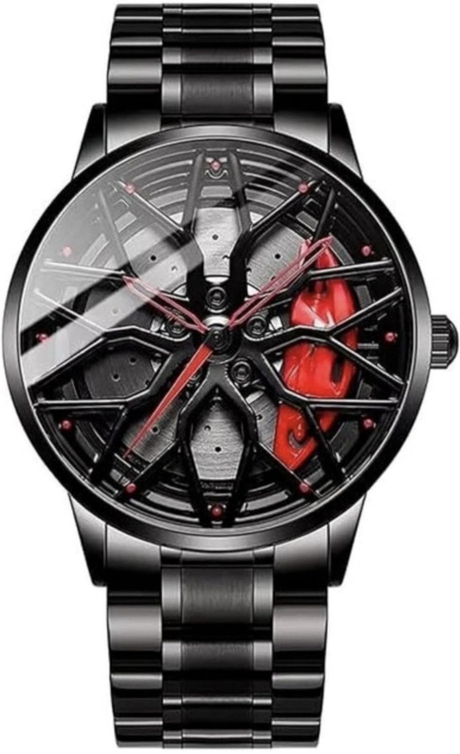 Image of Glowstation Black wheel watch Analog Watch - For Boys