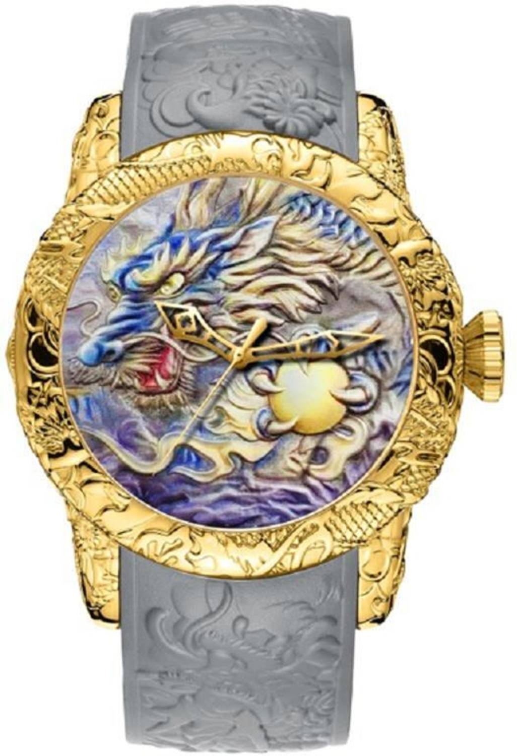 BIDEN Mens Watch Analog Dragon Dial Luxury wrist Watch Analog Watch  - For Men