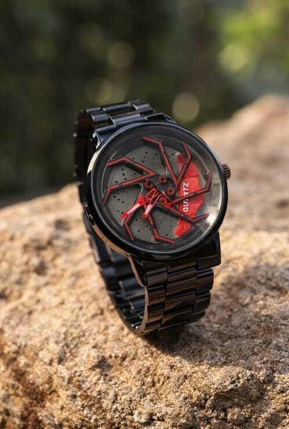Image of GKFIRM CAR WHEEL SPIDER-02 CAR WHEEL SPIDER-02 Analog Watch - For Boys