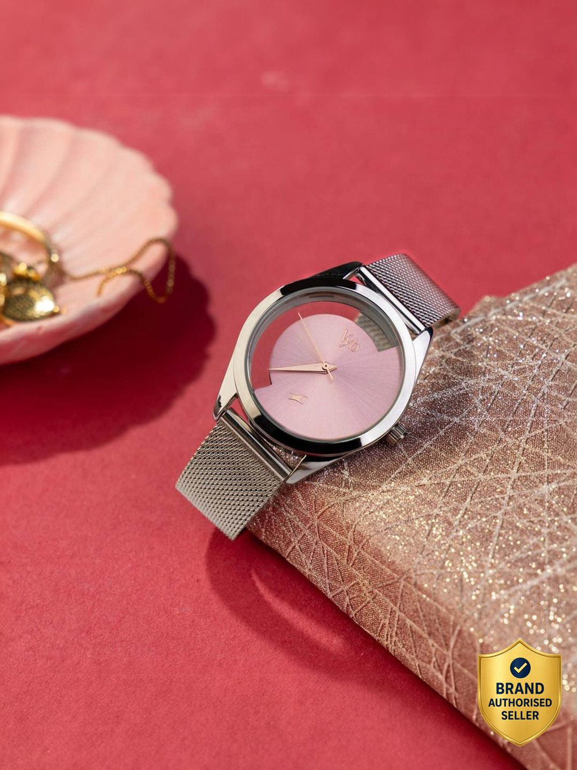 Image of Fastrack Fastrack Vyb Runway Quartz Silver Dial Stainless Steel Strap Watch For Girls Analog Watch - For Women