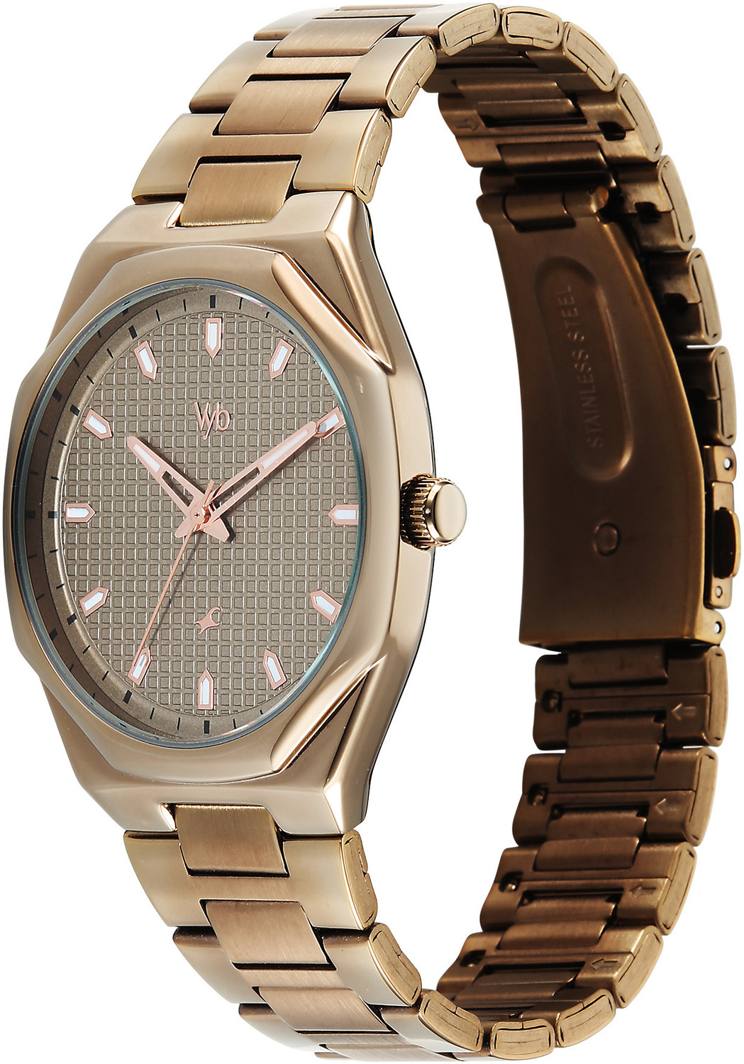 Image of Fastrack Vyb Nimbus Fastrack Vyb Nimbus Quartz Grey Dial Khaki Strap Analog Watch - For Men