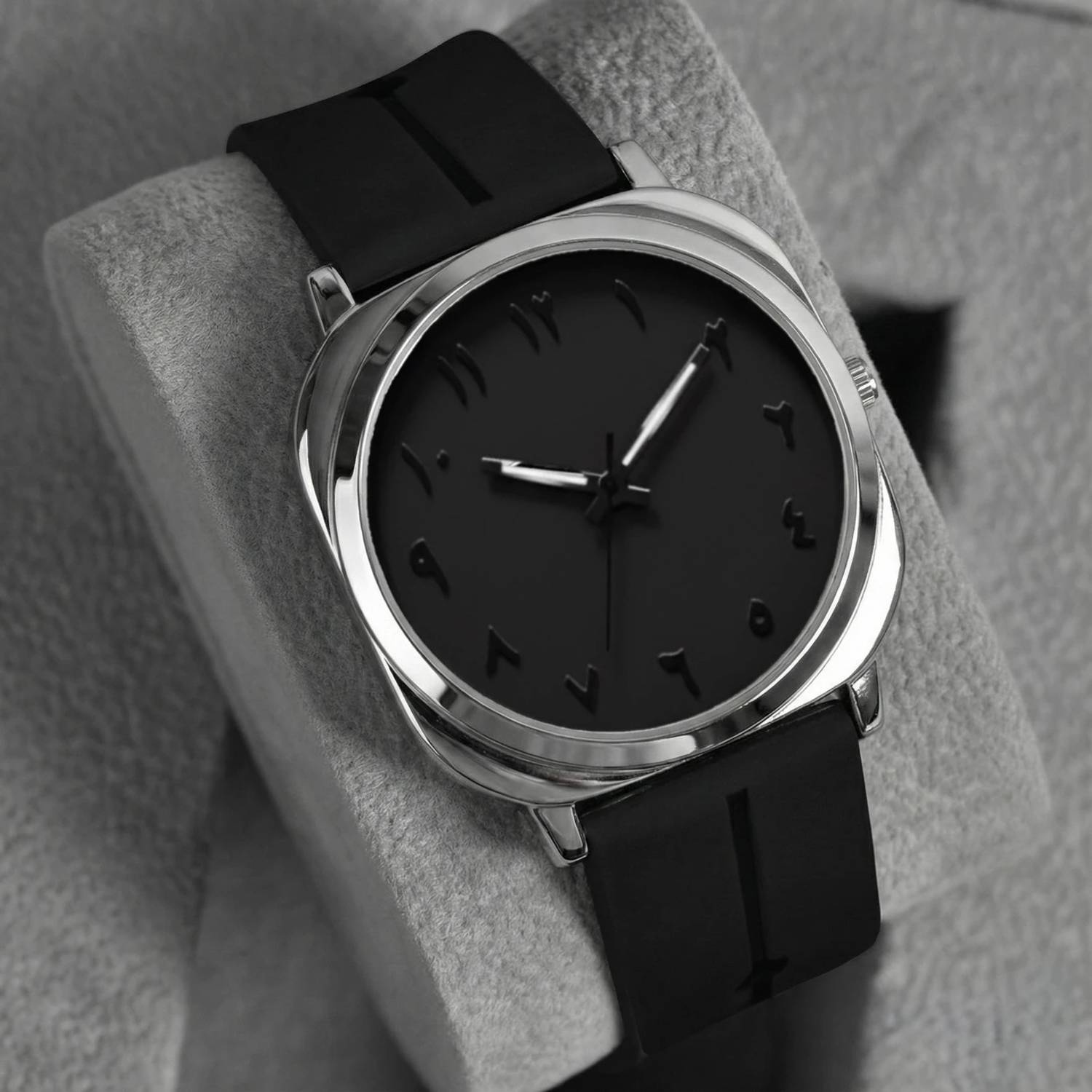 SANGANI Arabian Dial Square Silicone Watch - Men - Image 1