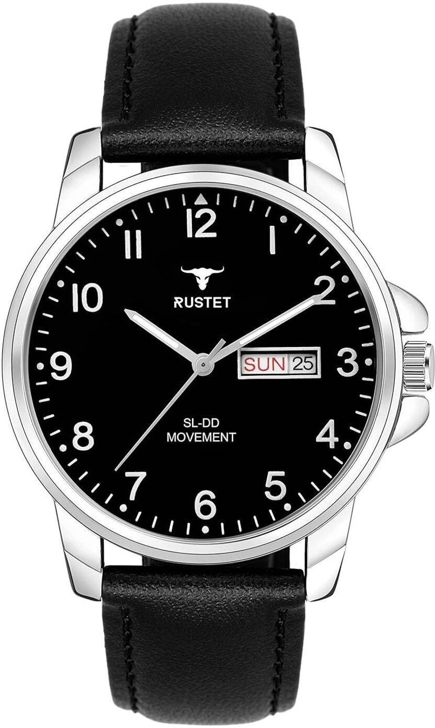 RUSTET Brown Leather Strap Watch for Boys - Image 3