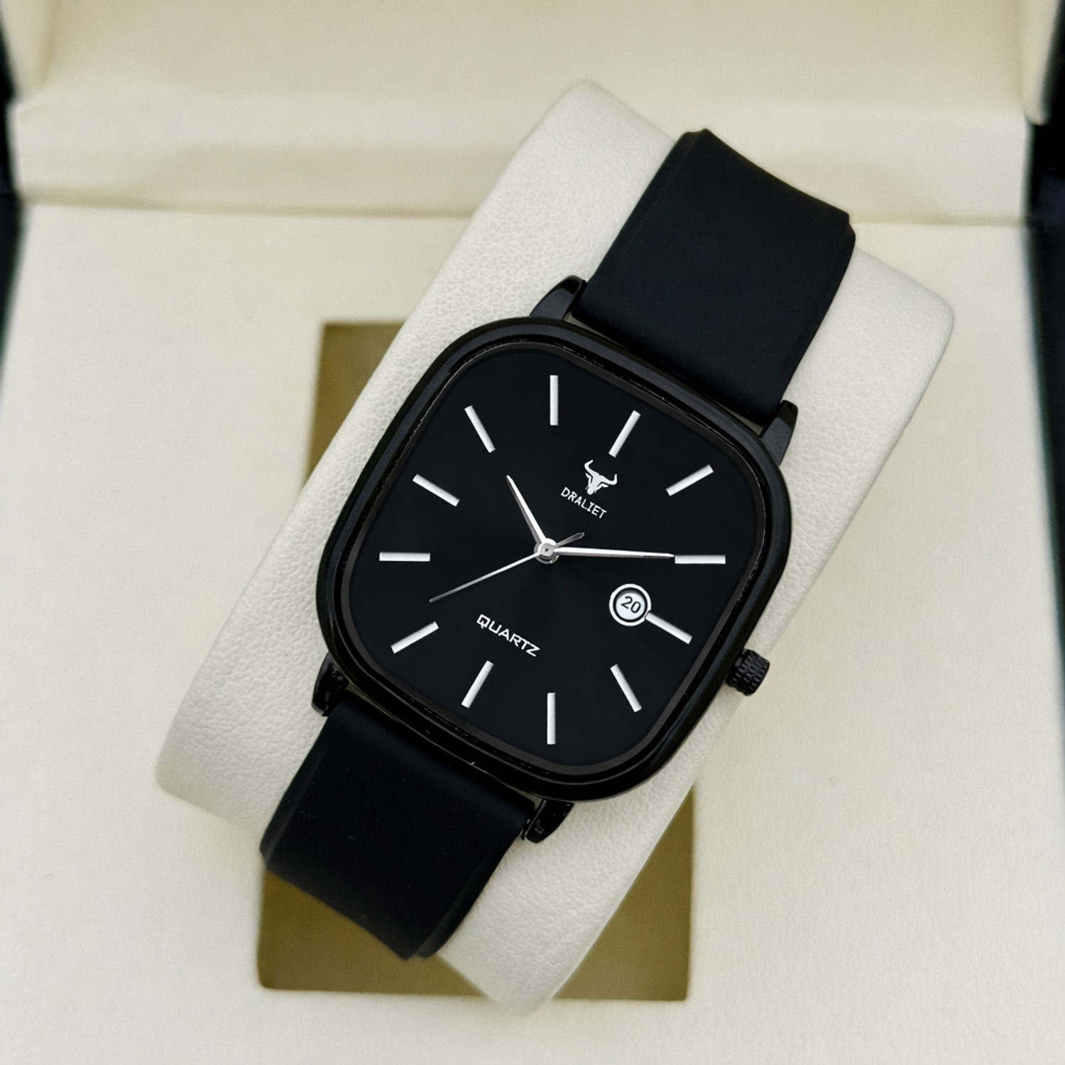 Image of DRALIET RD-9102 Elegant Series Square Quartz For Boys Analog Watch - For Men