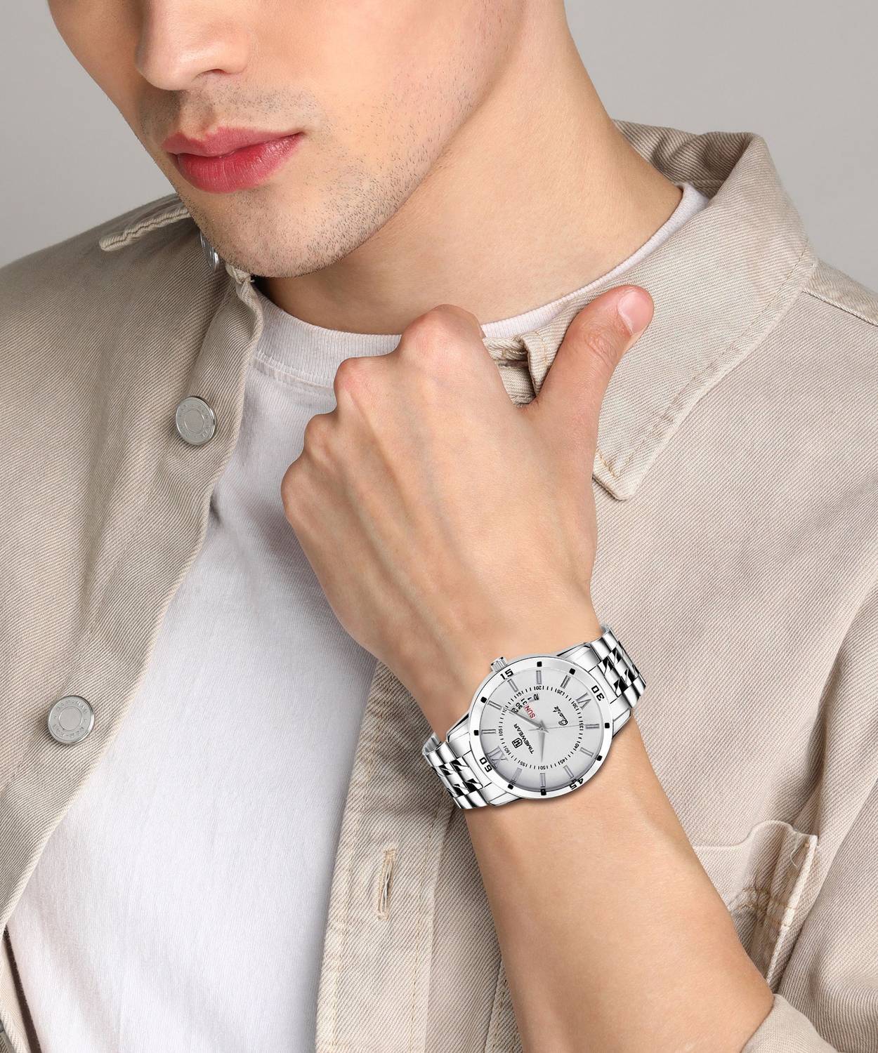 TIMEWEAR 221WDTG Men's Stainless Steel Analog Watch - Image 3