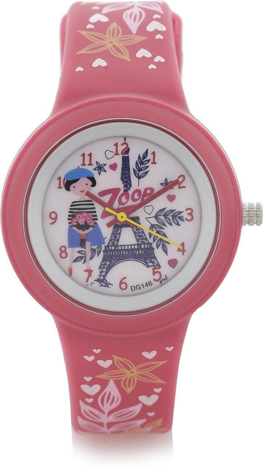 Image of Zoop byTitan NP26006PP01W Zoop Travel Quartz White Dial Red Plastic Strap Analog Watch - For Boys & Girls