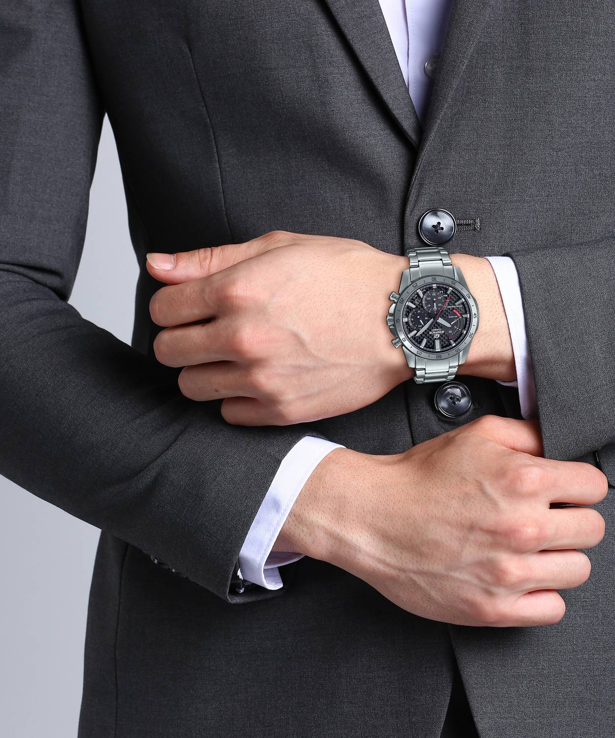 CASIO EQS-930D-1AVUDF Edifice Solar Chronograph Analog Watch - For