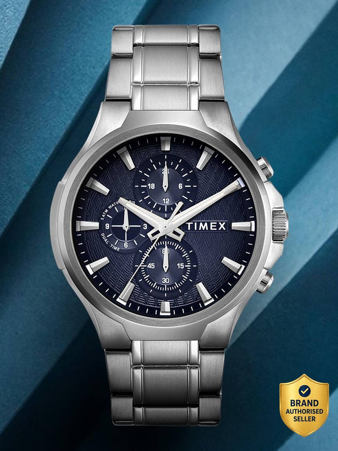 TIMEX Dual Time Blue Dial Analog Watch - For Men - Image 1