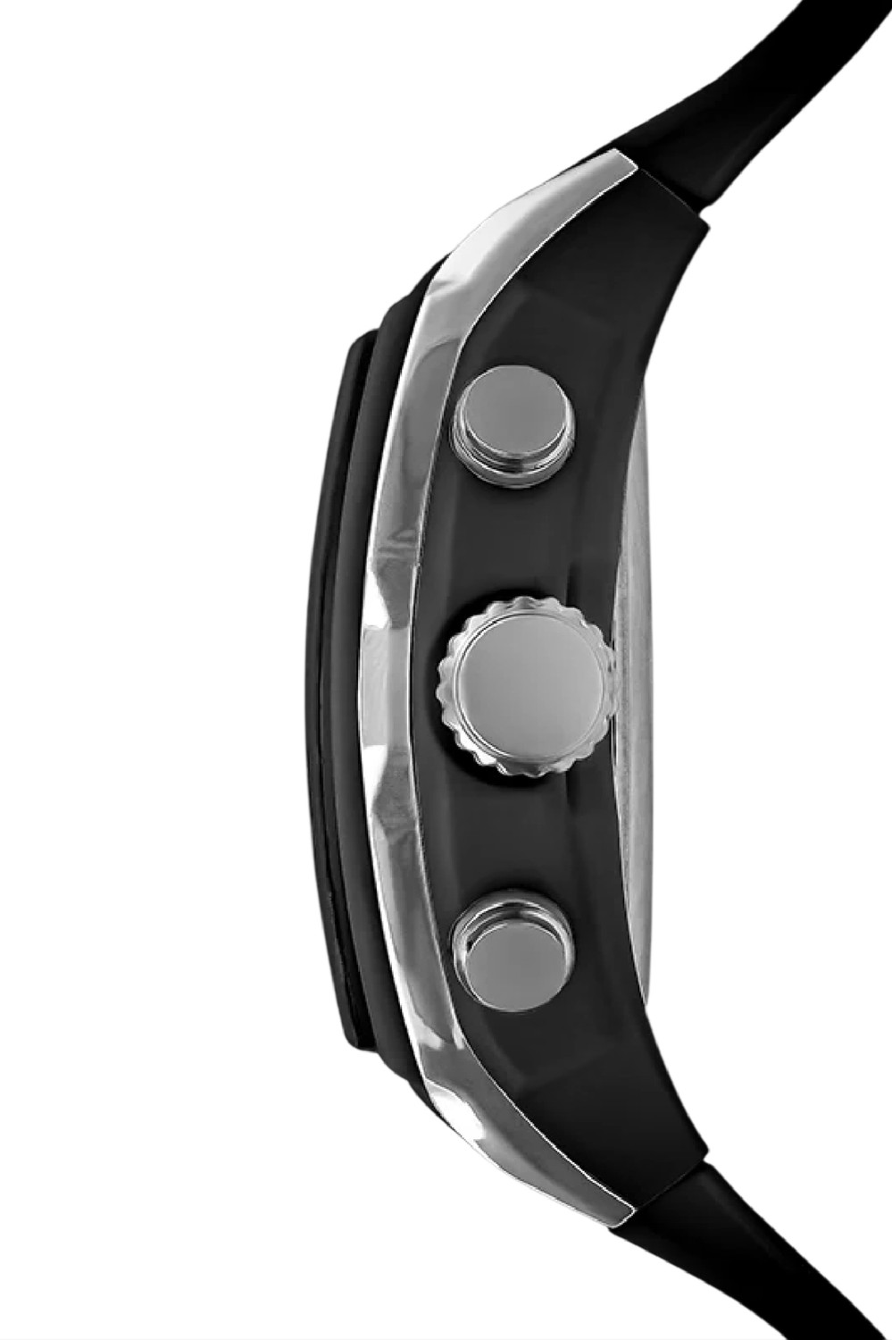 Image of LOIS CARON LCDA8034 Analog Digital Watch for Men | curved Barrel Shaped Multifunction dual display Analog-Digital Watch - For Men