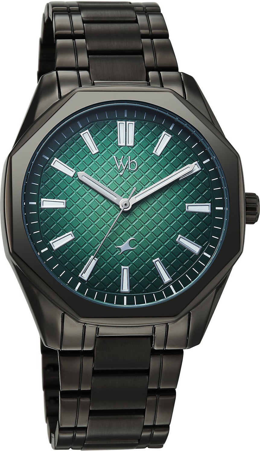 Image of Fastrack Vyb Quest Fastrack Vyb Quest Quartz Green Dial Grey Strap Analog Watch - For Men