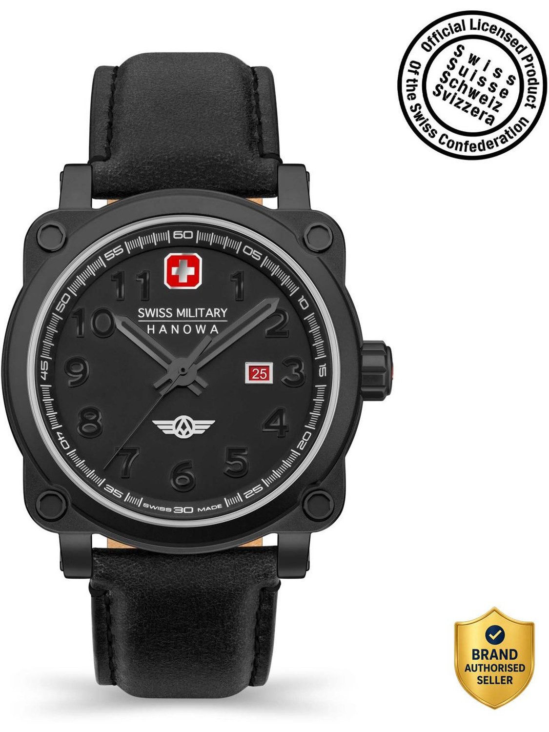 Image of Swiss Military Hanowa AEROGRAPH NIGHT VISION Swiss Made Analog Watch - For Men