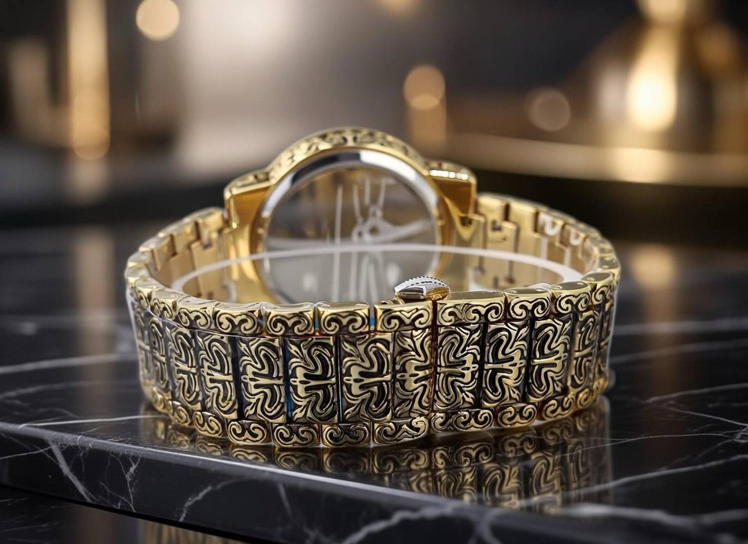 FOREST EMPR-12 Golden Men's Watch - Image 4