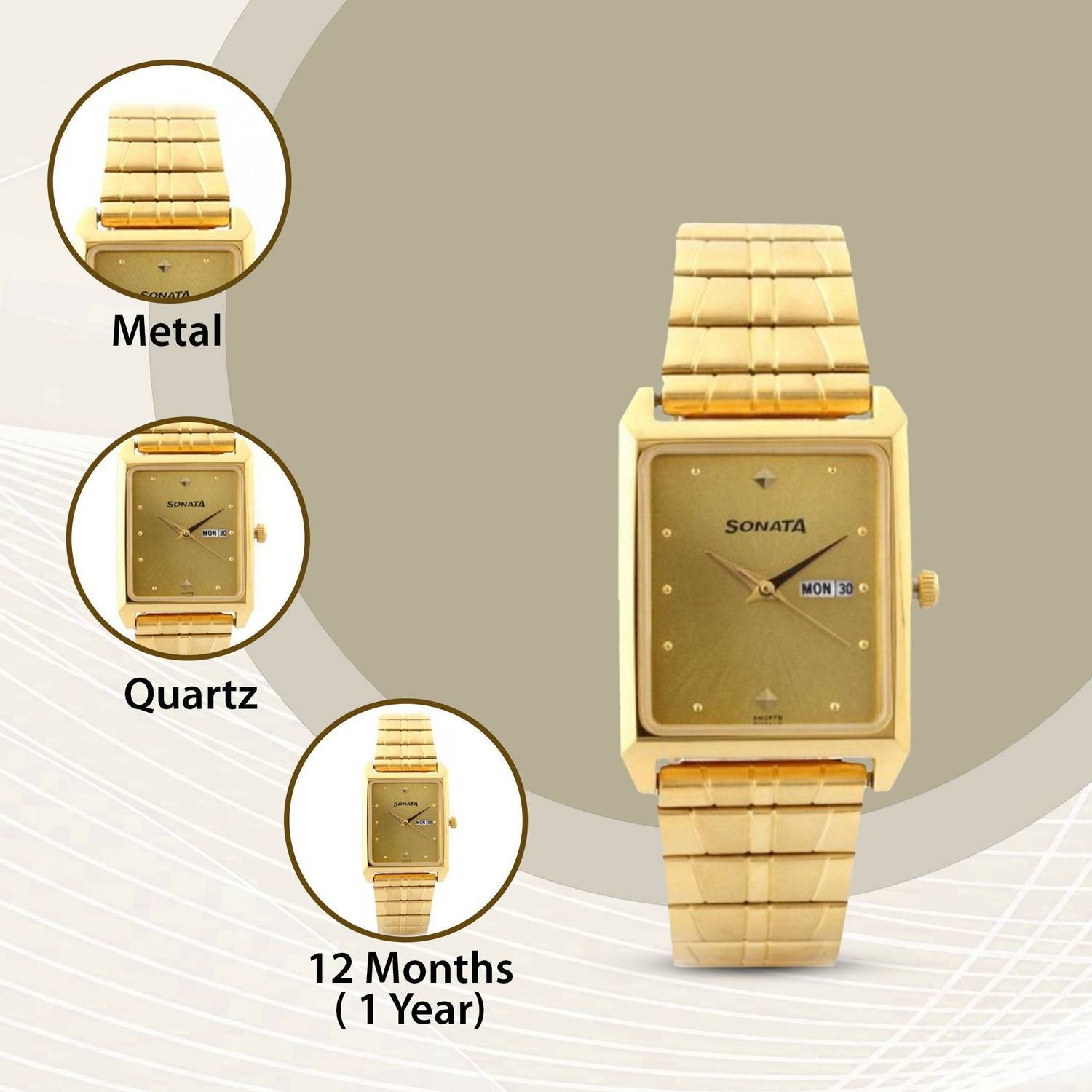 Sonata Analog Watch for Men NT7007YM05, NU7007YM05 - Image 5