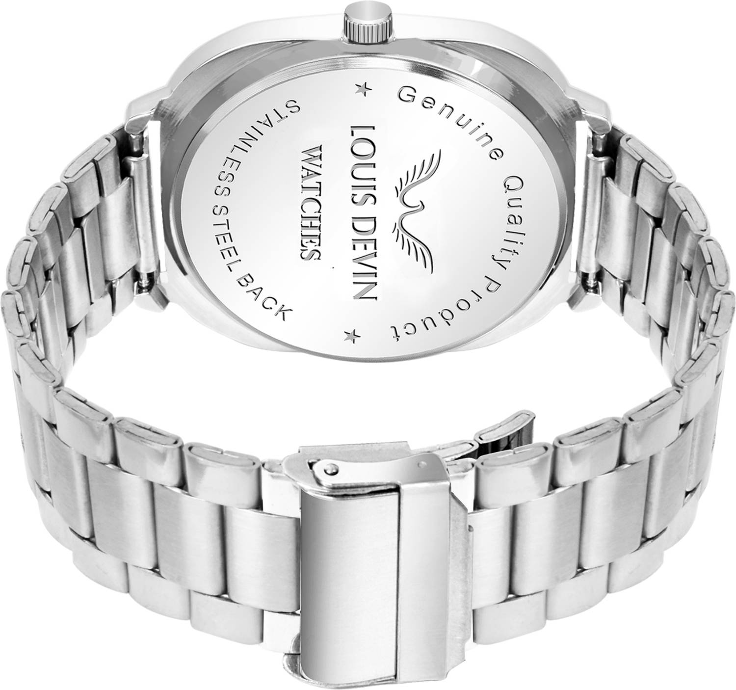 Louis Devin LD-G081-BLU-CH Men's Stainless Steel Chain Watch - Image 4