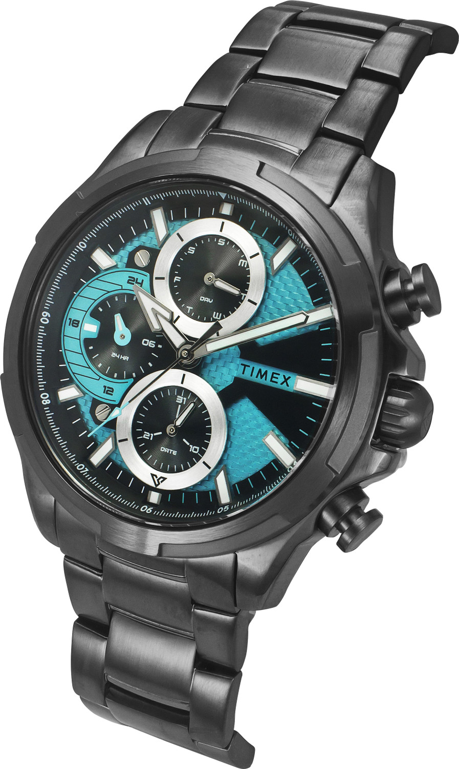 Image of TIMEX Vector Round 44mm Blue Dial Analog Watch - For Men TWEG25002