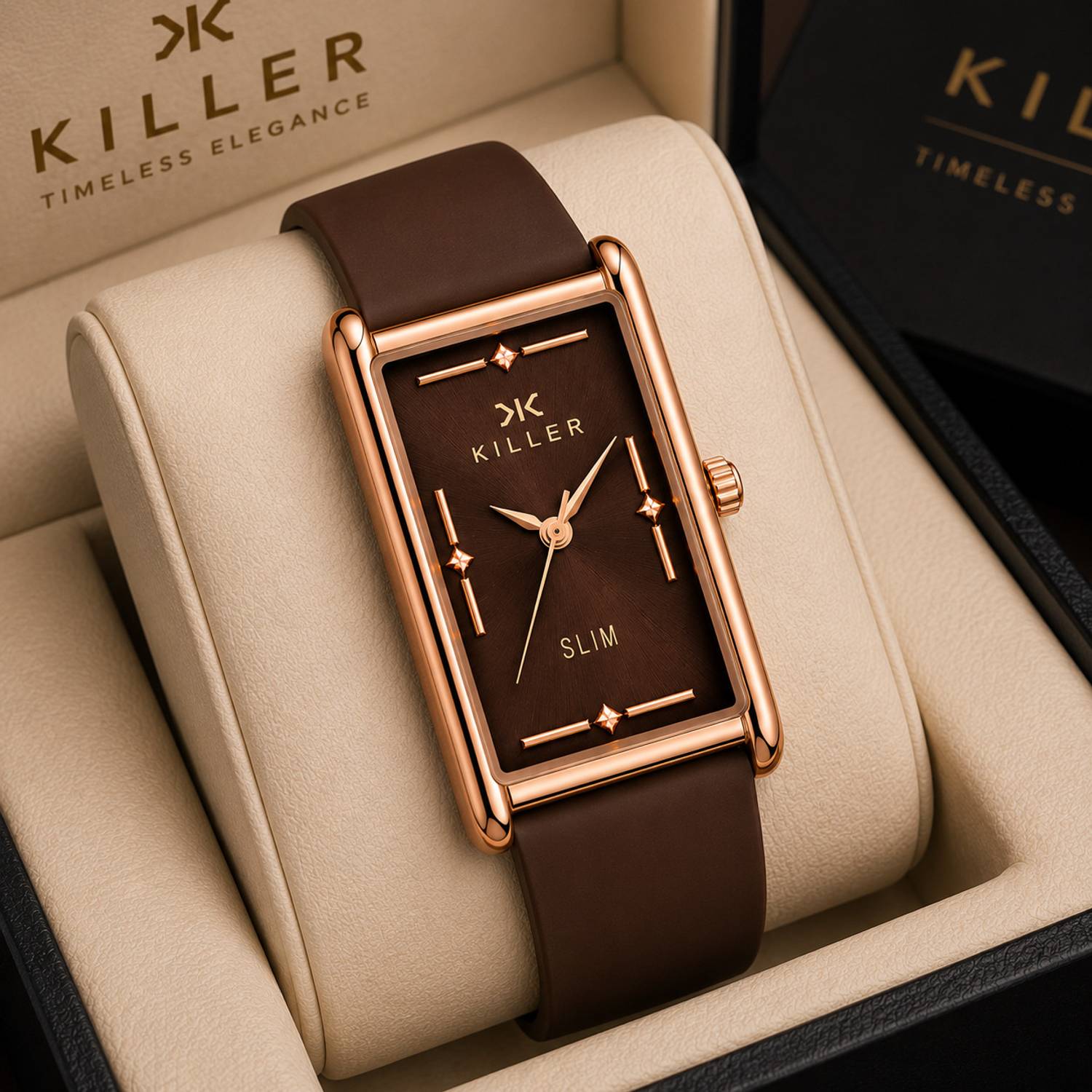 KILLER Brown Slim Dial Analog Watch - Men - Image 1